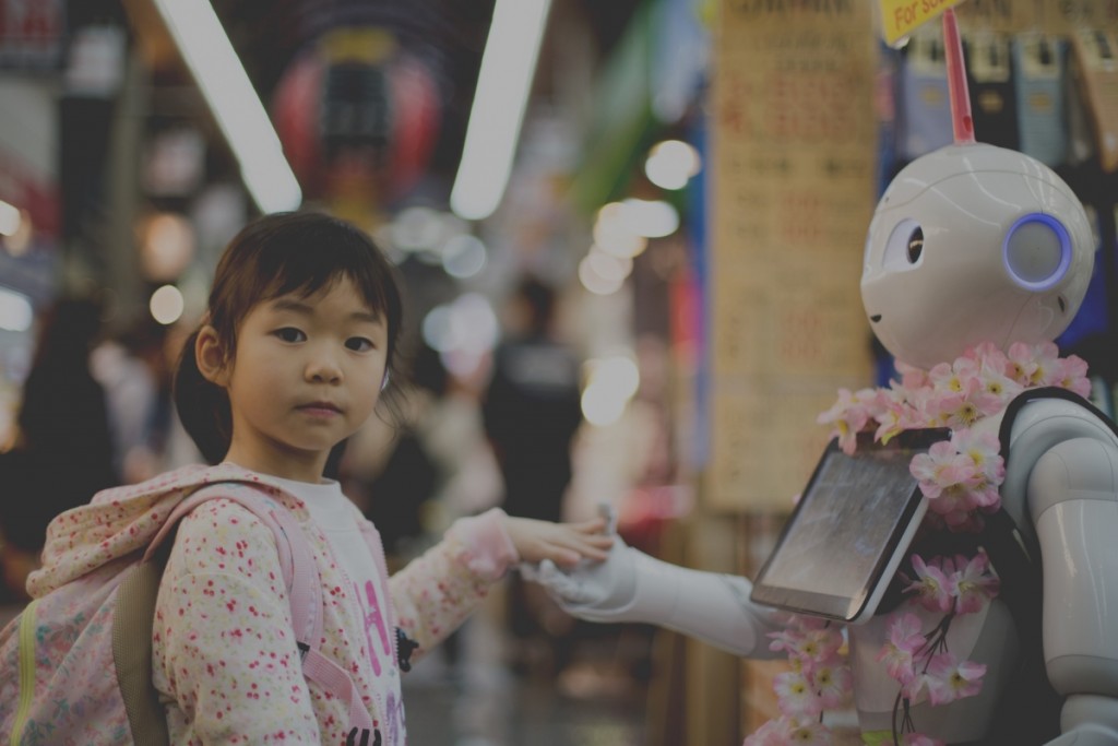 little girl and robot: Society 5.0?